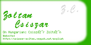 zoltan csiszar business card